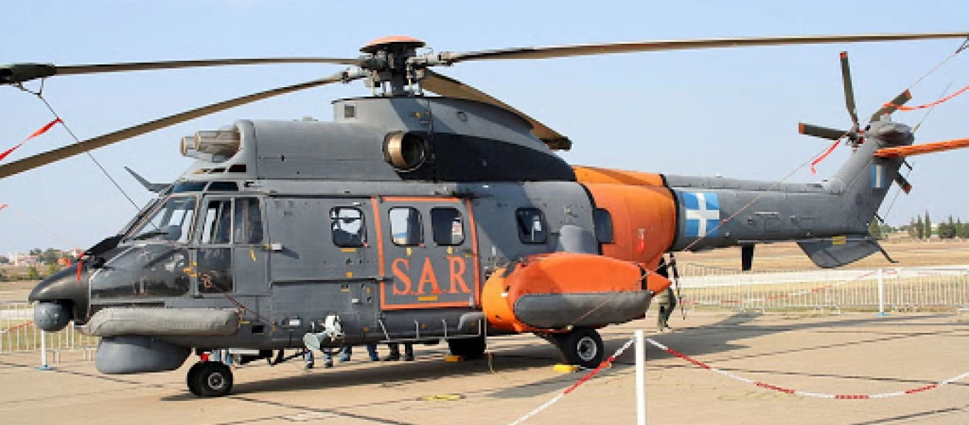 Ελικόπτερο Super Puma της ΠΑ διέσωσε 63χρονο με κανό στην Ικαρία